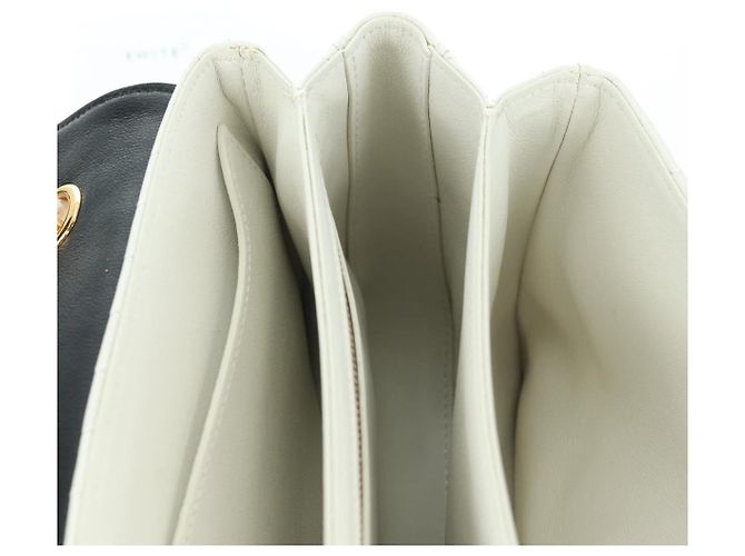 Céline Bolso de hombro Celine C Medium de cuero negro y dorado Auth mr2314SAV - vista 23