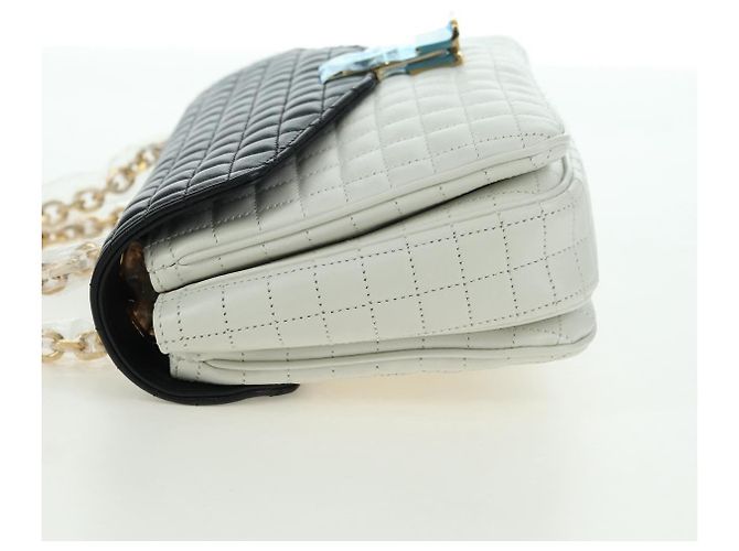 Céline Bolso de hombro Celine C Medium de cuero negro y dorado Auth mr2314SAV - vista 3