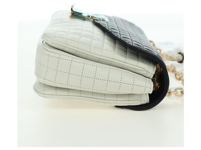 Céline Bolso de hombro Celine C Medium de cuero negro y dorado Auth mr2314SAV - vista 4