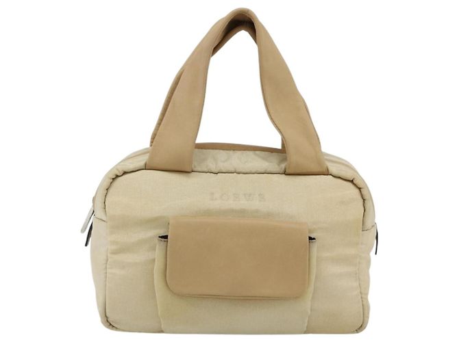 Borsa a Mano LOEWE in Pelle Beige Argento Auth ka4107 - vista 13