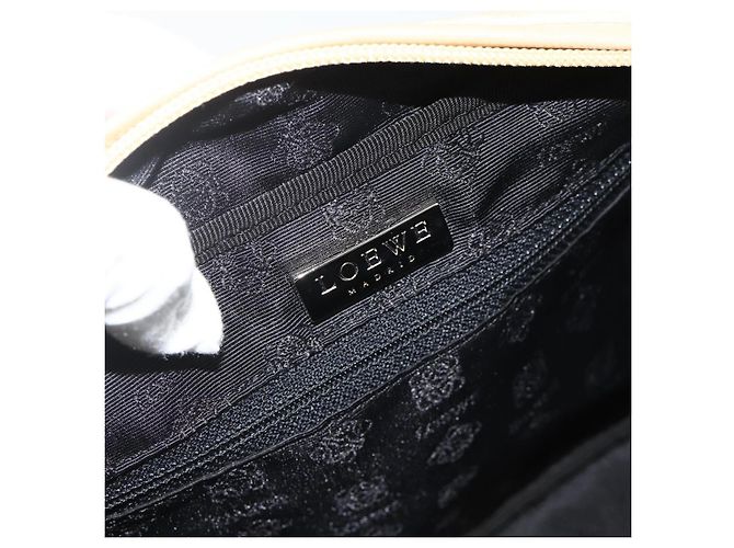 Borsa a Mano LOEWE in Pelle Beige Argento Auth ka4107 - vista 17