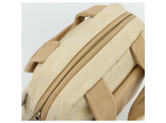 Borsa a Mano LOEWE in Pelle Beige Argento Auth ka4107 - vista 6