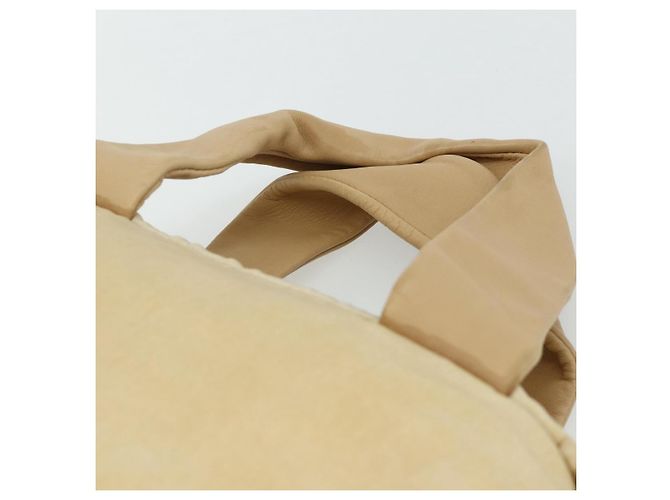 Borsa a Mano LOEWE in Pelle Beige Argento Auth ka4107 - vista 8