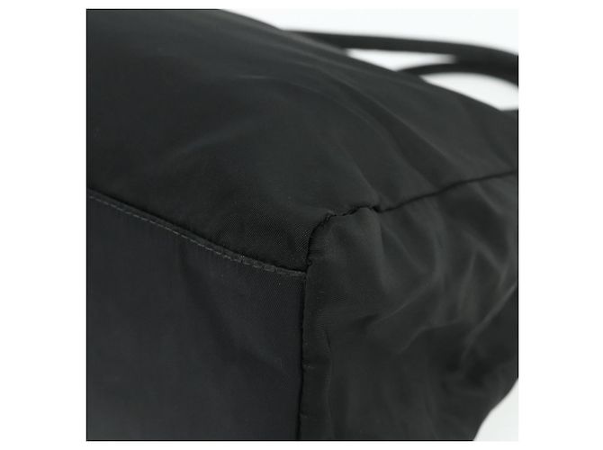 PRADA Borsa a mano in nylon nero argento Auth bs34642 - vista 15