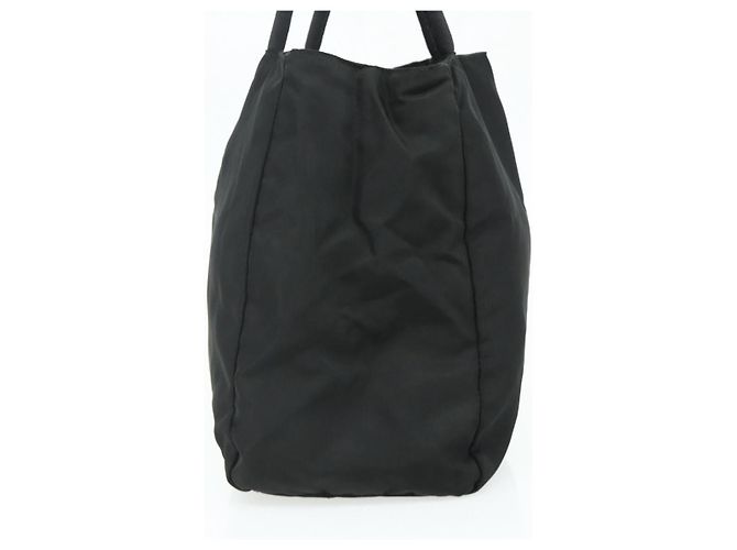 PRADA Borsa a mano in nylon nero argento Auth bs34642 - vista 4