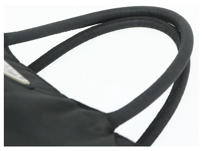 PRADA Borsa a mano in nylon nero argento Auth bs34642 - vista 8