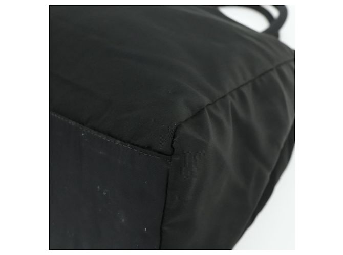PRADA Borsa a mano in nylon nero argento Auth bs34642 - vista 9