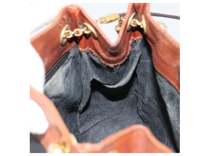 Borsa a Spalla in Pelle PVC Nera e Oro Auth bs34534 di BOTTEGA VENETA Nero D'oro - vista 18