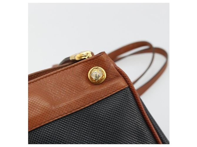 Borsa a Spalla in Pelle PVC Nera e Oro Auth bs34534 di BOTTEGA VENETA Nero D'oro - vista 9