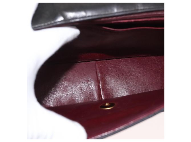 CHANEL Borsa a Spalla Matelassé in Pelle di Agnello Nera Oro CC Auth 175090SAV Nero D'oro - vista 10