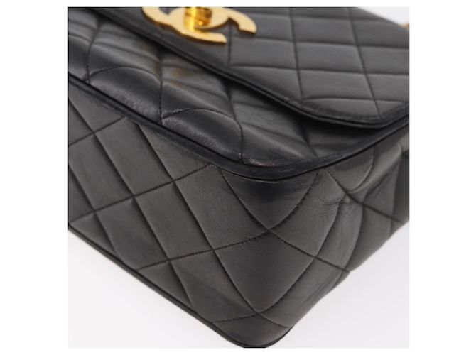 CHANEL Borsa a Spalla Matelassé in Pelle di Agnello Nera Oro CC Auth 175090SAV Nero D'oro - vista 15