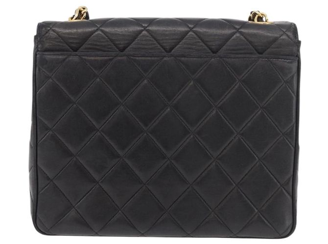 CHANEL Borsa a Spalla Matelassé in Pelle di Agnello Nera Oro CC Auth 175090SAV Nero D'oro - vista 2