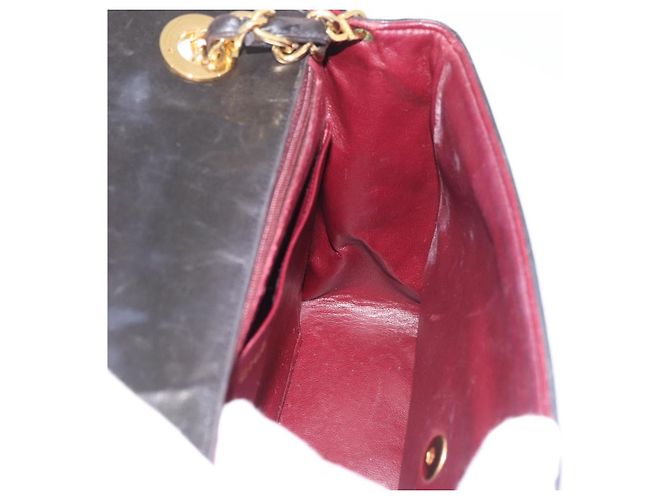 CHANEL Borsa a Spalla Matelassé in Pelle di Agnello Nera Oro CC Auth 175090SAV Nero D'oro - vista 22