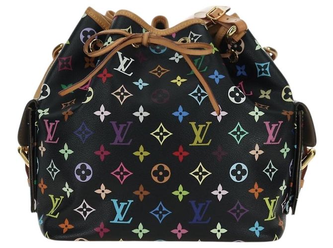 Noe LOUIS VUITTON Bolsa Petit Noé Monograma Multicolor Negro M42230 LV Auth 176094V - vista 13