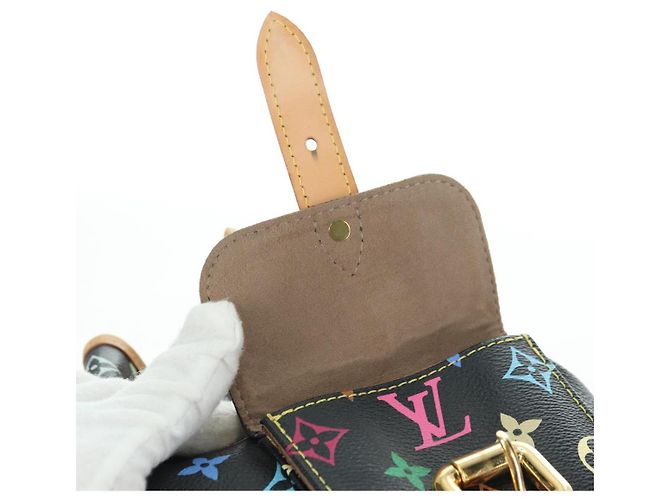 Noe LOUIS VUITTON Bolsa Petit Noé Monograma Multicolor Negro M42230 LV Auth 176094V - vista 18