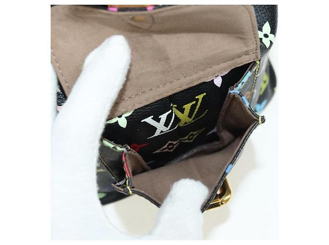 Noe LOUIS VUITTON Bolsa Petit Noé Monograma Multicolor Negro M42230 LV Auth 176094V - vista 19