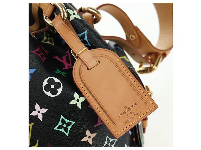 Noe LOUIS VUITTON Bolsa Petit Noé Monograma Multicolor Negro M42230 LV Auth 176094V - vista 20