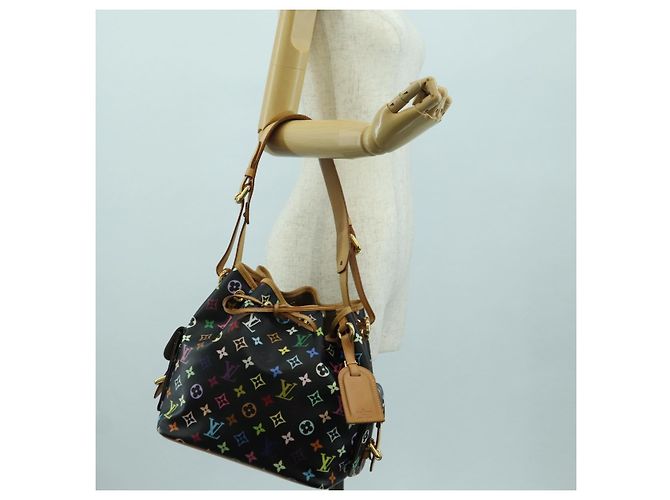 Noe LOUIS VUITTON Bolsa Petit Noé Monograma Multicolor Negro M42230 LV Auth 176094V - vista 24