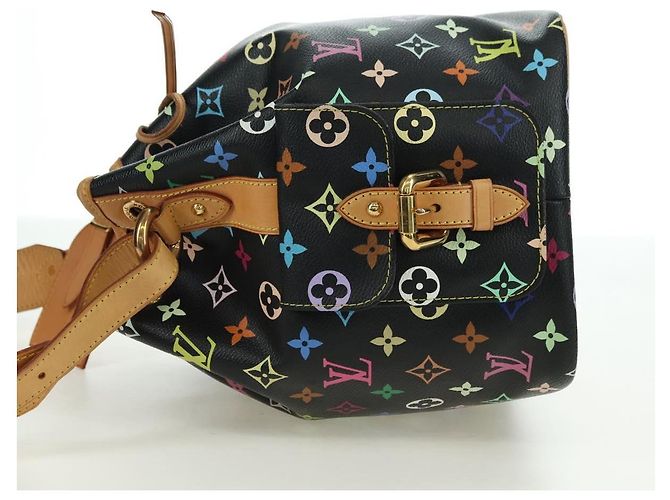Noe LOUIS VUITTON Bolsa Petit Noé Monograma Multicolor Negro M42230 LV Auth 176094V - vista 3