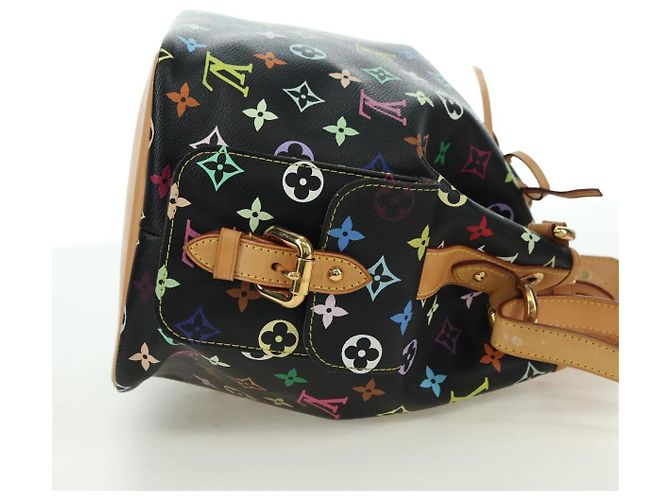Noe LOUIS VUITTON Bolsa Petit Noé Monograma Multicolor Negro M42230 LV Auth 176094V - vista 4