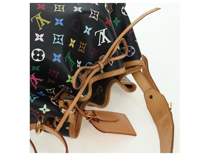 Noe LOUIS VUITTON Bolsa Petit Noé Monograma Multicolor Negro M42230 LV Auth 176094V - vista 6