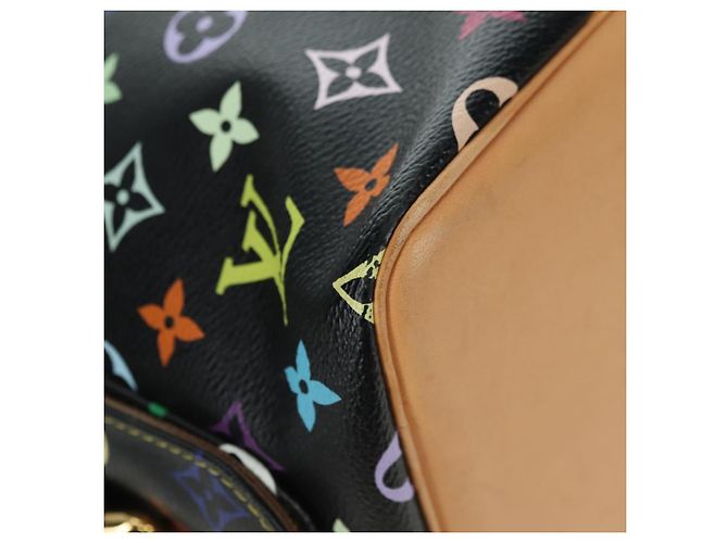 Noe LOUIS VUITTON Bolsa Petit Noé Monograma Multicolor Negro M42230 LV Auth 176094V - vista 9