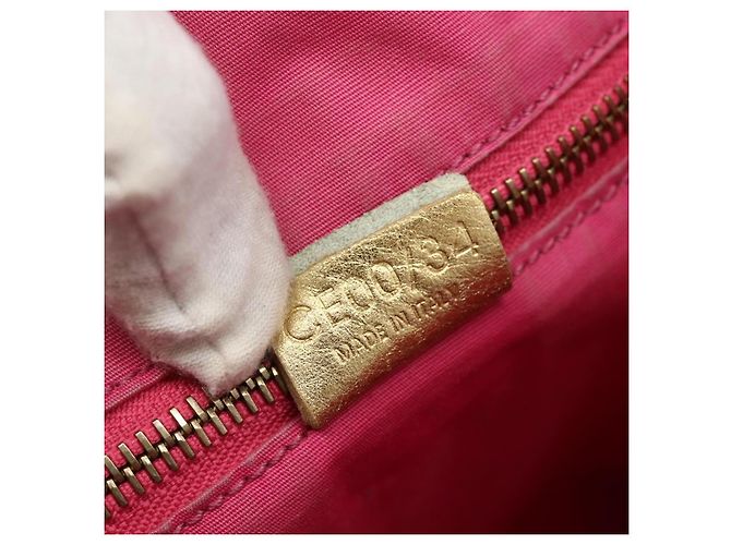 Céline CELINE Paris Macadam Canvas Tote Bag Denim Rosa Gold Auth 177444A Pink Golden - Ansicht 12