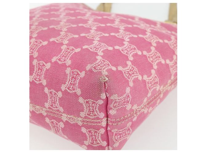 Céline CELINE Paris Macadam Canvas Tote Bag Denim Rosa Gold Auth 177444A Pink Golden - Ansicht 15
