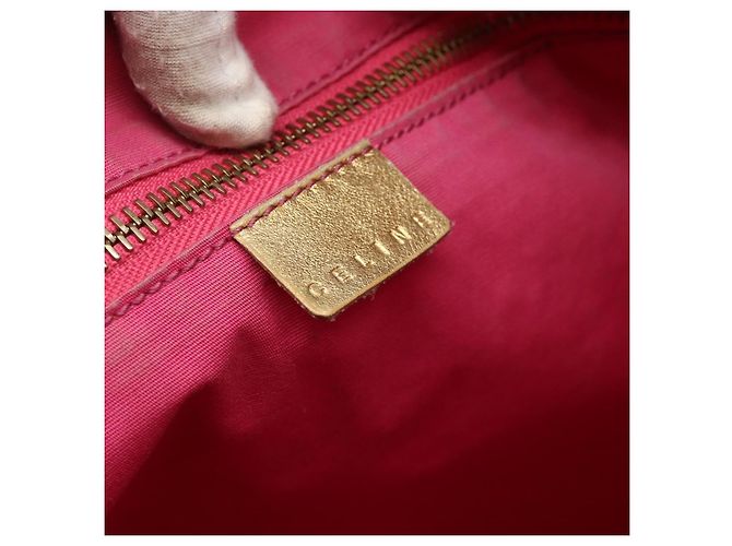Céline CELINE Paris Macadam Canvas Tote Bag Denim Rosa Gold Auth 177444A Pink Golden - Ansicht 17