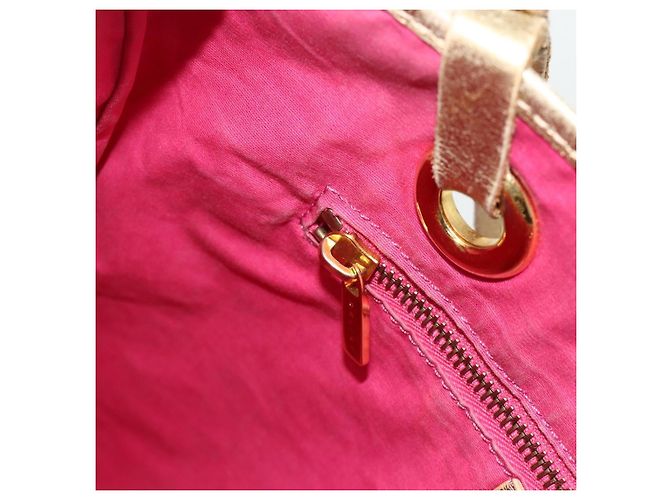 Céline CELINE Paris Macadam Canvas Tote Bag Denim Rosa Gold Auth 177444A Pink Golden - Ansicht 20