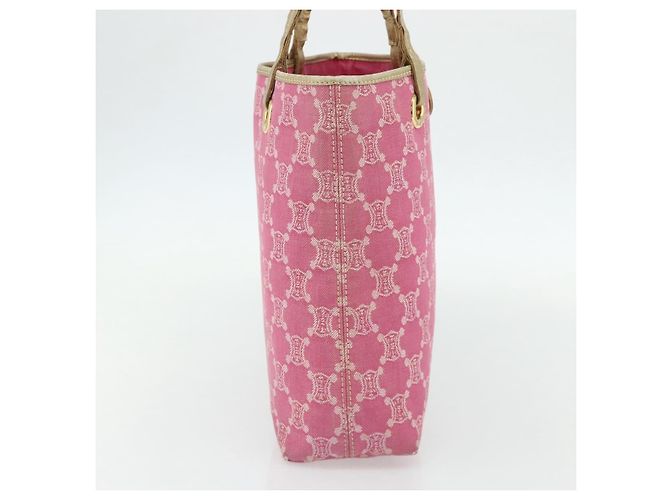 Céline CELINE Paris Macadam Canvas Tote Bag Denim Rosa Gold Auth 177444A Pink Golden - Ansicht 3