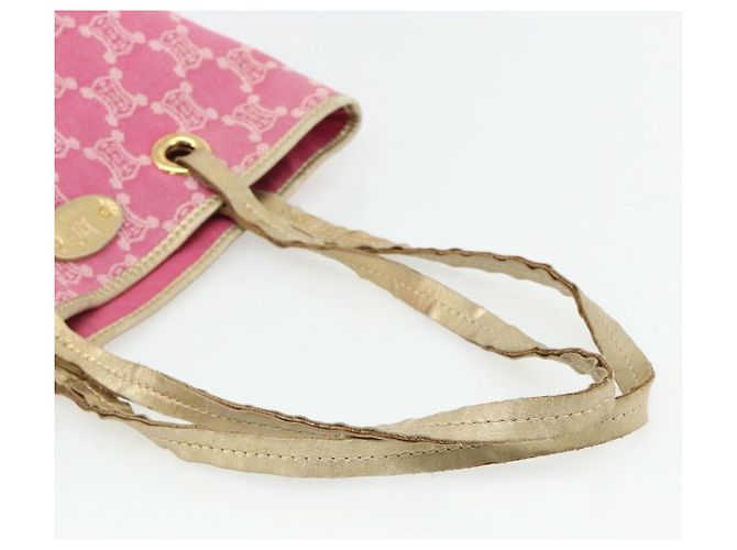Céline CELINE Paris Macadam Canvas Tote Bag Denim Rosa Gold Auth 177444A Pink Golden - Ansicht 7
