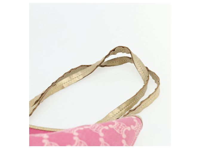Céline CELINE Paris Macadam Canvas Tote Bag Denim Rosa Gold Auth 177444A Pink Golden - Ansicht 8