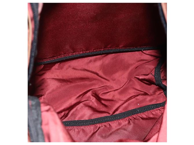 PRADA Backpack Nylon Red Silver Auth 176229 Silvery - view 11