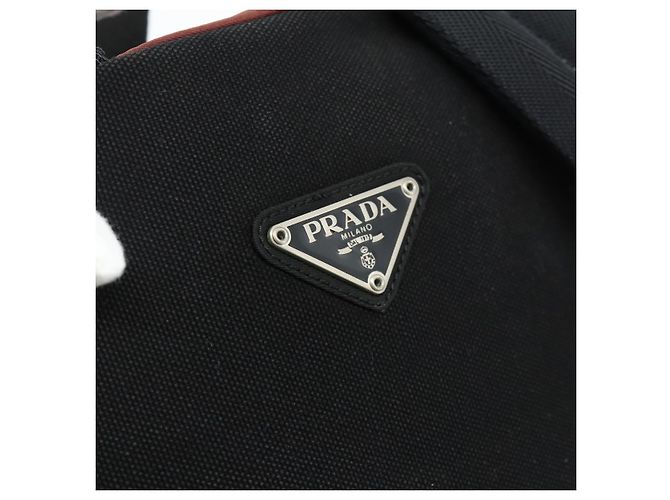 PRADA Backpack Nylon Red Silver Auth 176229 Silvery - view 19