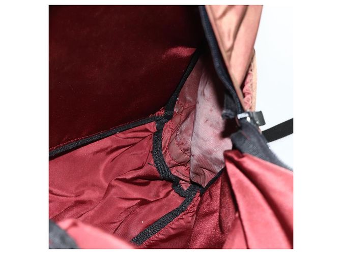 PRADA Backpack Nylon Red Silver Auth 176229 Silvery - view 22