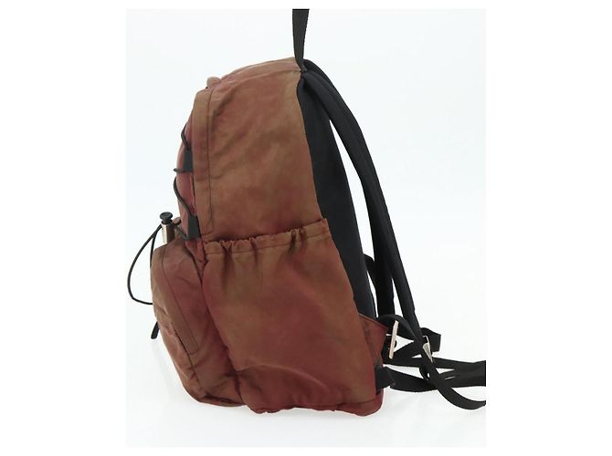 PRADA Backpack Nylon Red Silver Auth 176229 Silvery - view 4