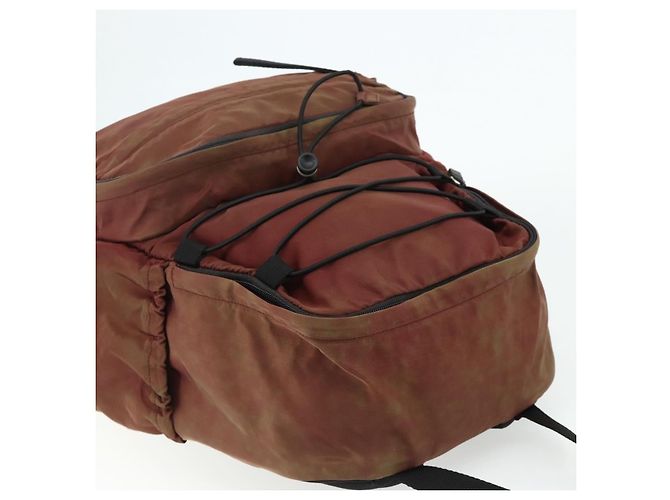 PRADA Backpack Nylon Red Silver Auth 176229 Silvery - view 6