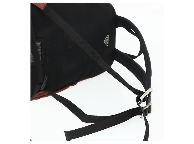 PRADA Backpack Nylon Red Silver Auth 176229 Silvery - view 8
