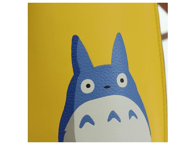 LOEWE - Borsa Totoro Medium Gate Pocket in pelle gialla Auth 167254SM di Studio Ghibli Giallo - vista 19
