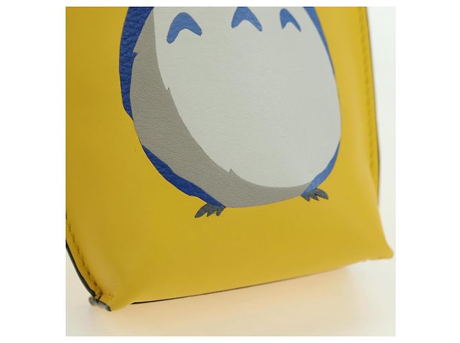 LOEWE - Borsa Totoro Medium Gate Pocket in pelle gialla Auth 167254SM di Studio Ghibli Giallo - vista 20