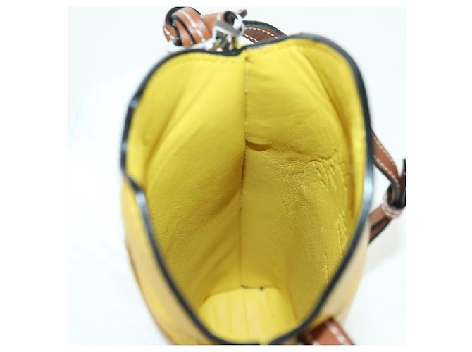 LOEWE - Borsa Totoro Medium Gate Pocket in pelle gialla Auth 167254SM di Studio Ghibli Giallo - vista 23