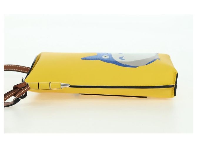 LOEWE - Borsa Totoro Medium Gate Pocket in pelle gialla Auth 167254SM di Studio Ghibli Giallo - vista 3