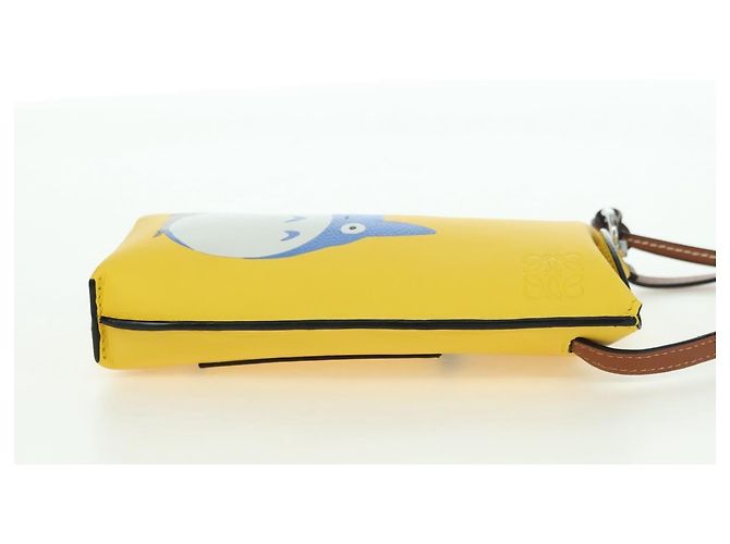 LOEWE - Borsa Totoro Medium Gate Pocket in pelle gialla Auth 167254SM di Studio Ghibli Giallo - vista 4