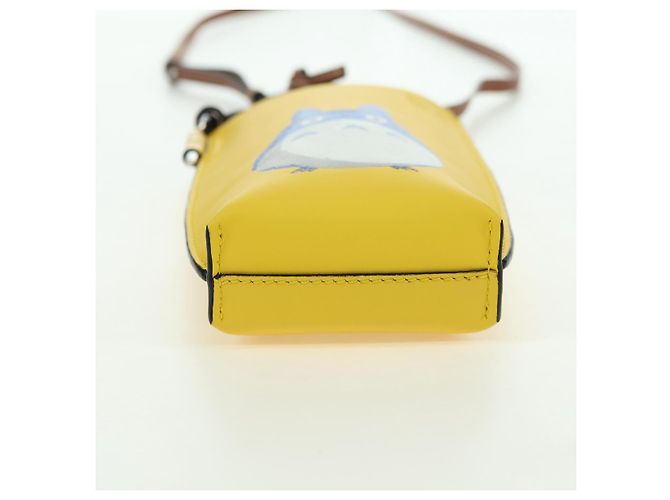 LOEWE - Borsa Totoro Medium Gate Pocket in pelle gialla Auth 167254SM di Studio Ghibli Giallo - vista 5