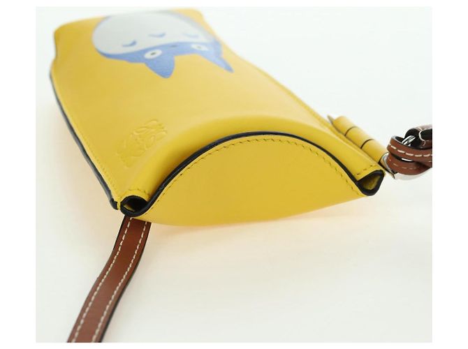 LOEWE - Borsa Totoro Medium Gate Pocket in pelle gialla Auth 167254SM di Studio Ghibli Giallo - vista 6