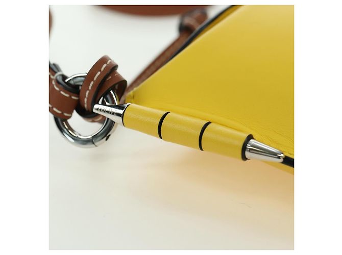 LOEWE - Borsa Totoro Medium Gate Pocket in pelle gialla Auth 167254SM di Studio Ghibli Giallo - vista 9