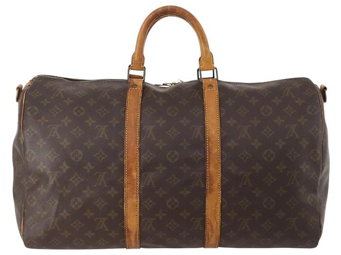 LOUIS VUITTON Monogram Keepall Bandouliere 50 Borsa Boston M41416 LV Auth YKZ1565 Monogramma - vista 2