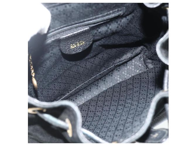 Bamboo Zaino in Bambù GUCCI Camoscio Nero Oro 003 2034 0030 Auth 177116 D'oro - vista 11