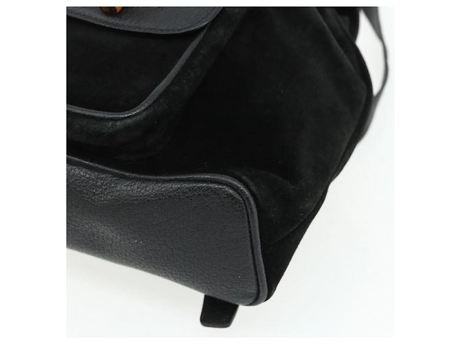 Bamboo Zaino in Bambù GUCCI Camoscio Nero Oro 003 2034 0030 Auth 177116 D'oro - vista 16